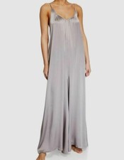 Pour Les Femmes Silk Charmeuse Wide Leg Purple Jumpsuit L24228 Size Medium picture