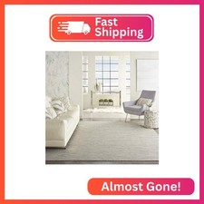 Nourison Home Positano Light Grey 4' x 6' Area Rug - Easy Clean, Non Shedding, B picture