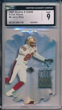 1997 SkyBox E-X2000 #6 Jerry Rice A-Cut-Above CGC 9 picture