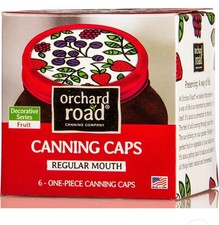 Vintage Orchard Road Regular Mouth Canning Lids Fruit Case 8/6 = 48 Lids picture