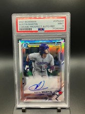 Austin Martin 2021 Bowman Chrome 1st on card Auto /499 Refractor PSA 9 picture