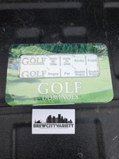 Golf Dominoes Game 28 Travel Tin Double Six Set 28 Tiles New picture
