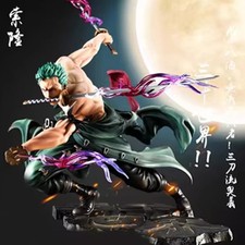 One Piece 10 cm Zoro Three-Sword Anime Figure – PVC GK Model Statue picture