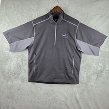Footjoy Sport Wind Shirt  1/2 Zip Fox Hollow Golf Club Pullover Men's M Black picture
