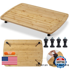 Garveehome Bamboo Cover Cutting Board Legs And Juice Grooves Xxx Large Stove picture
