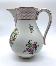 Auguste Majorelle Nancy 19th C French Faience Floral Pitcher 22.5cm picture