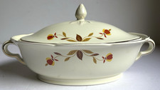 VTG Superior Hall Tea Leaf Covered Serving w Cover, size W 9 3/4