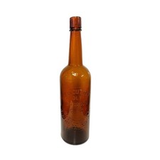 Antique J.H. Cutter Old Bourbon Bottle A.P. Hotaling & Co. Embossed Amber Glass picture