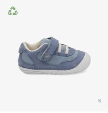 Stride Rite SM Sprout Blue Hook & Loop Low Top Sneaker Unisex Baby 3.5 picture