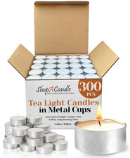 100-400 Pcs Tea Light Candles Bulk Votive Candles Unscented,6 Hours Long Burning picture