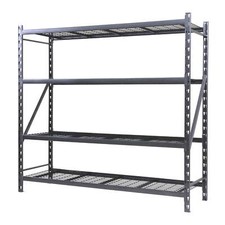 4 Shelf Steel Storage Shelving Rack Heavy Duty 4,000 lb Capacity 77