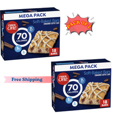 (PK2) Fiber One 70 Calorie Soft Baked Bars,Cinnamon Coffee Cake, Mega Pack,18 Ct picture