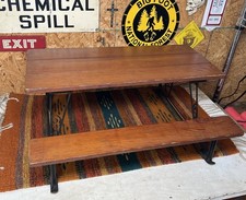 Vintage Wood Salesman Sample Picnic Table Sutfin Mfg Metropolis Illinois 21” picture