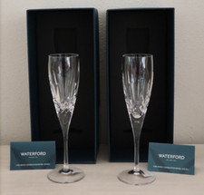 Waterford Lismore 1058163 Nouveau Champagne Flute Glass 5.5 oz Set of 2 BNIB picture