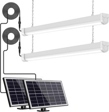 2-Pack 3FT Solar Shop Lights, 18W Motion Sensor LED Security Lights, Solar Power picture