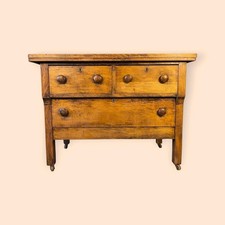 Antique 1890s-1910s Holtgrewe- Vornbrock 3-Drawer Dresser – Rustic Shaker Style picture
