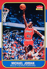 Michael Jordan 1986 FLEER Rookie Poster Multiple Sizes Signed RP Chicago Bulls picture