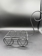 Longaberger Homestead Wrought Iron Wagon 🧺 EUC –Display Stand / Basket Holder picture