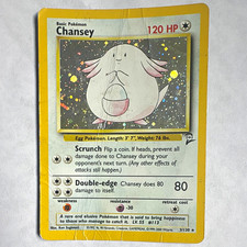 Pokemon TCG Chansey 003/130 Base Set 2 Holo Rare 120 HP EN 2000 picture
