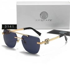 Duty-Free Versacee Men's Sunglasses Square frameless fashion Riding Glasses +Box picture
