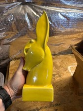 Vintage Royal Haeger Yellow Gazelle Deer Head Vase Bust MCM Pottery R857 / R115 picture