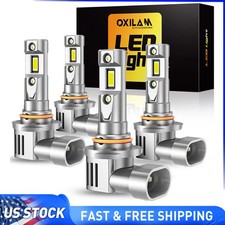 4x OXILAM 9005 9006 LED Combo Headlight Bulbs High Low Beam Kit Extremely White picture