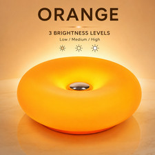 Rechargeable Donut Table Lamp 11.8in Touch Dimmable LED Nightstand Light Dec picture