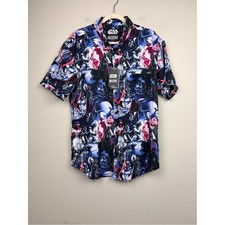 NWT RSVLTS Star Wars Darth Vader Men's Large Button Up Shirt Disney Lucasfilm picture