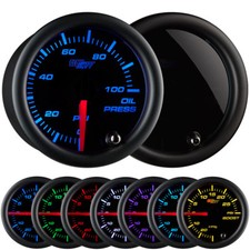 52mm GlowShift Tinted 7 Electronic Oil Pressure PSI Gauge w 7 Color LED Display picture