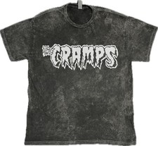The Cramps Logo T-Shirt Punk Rock Music on 100%Cotton Mineral Vintage Washed Tee picture
