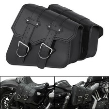 Black Saddlebags Side Luggage Saddle Bags Fit For Harley Sportster XL 883 1200 picture