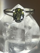 Moldavite Ring FACETED .95 Carat 💯 Authentic Read Life Changing picture