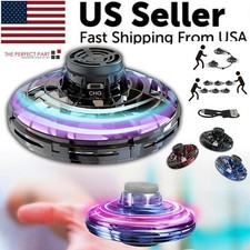 Flying Fidget Spinner Drone Ball UFO Stress Focus Hand Fun Toy LED Kids & Adults picture