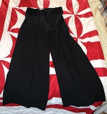MILLY Size 6 Black Wide Leg Ladies Pants Made in USA picture