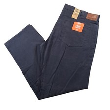 Dockers Mens Pacific Straight Fit Pants 42x32 Navy Blue 5-Pocket Cotton Chino picture