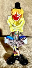 VTG Italian Murano Hand Blown 9.5 Inch Glass Clown Playing Accordion Rare￼ picture