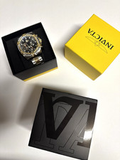 Invicta Bolt Ace Me’s Watch 52mm Gold, Steel, Black Dial w/ Box Quartz movement picture
