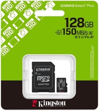 Kingston Canvas Select Plus 128GB microSD Card Up to 150MB/s  Class 10 SDCS3/128 picture
