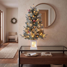 3FT Mini Christmas Tree with Battery Operated Lights for Holiday Decor picture