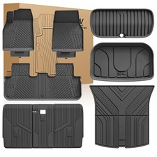 3W Floor Mats & Cargo Liner & Seatback Cover For 2025 2026 Tesla Model Y Juniper picture