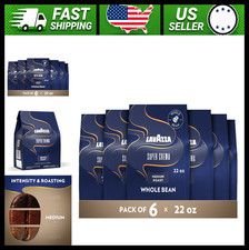 Lavazza Super Crema Whole Bean Espresso Coffee, Medium Roast, 22 oz 6-Pack picture