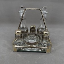 Antique Victorian Salt Pepper Oil Vinegar Cruet Castor Set Italy 32 picture