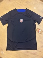 Nike USA USMNT Soccer Jersey Navy Print Men L USA Men’s World Cup New W Tags picture