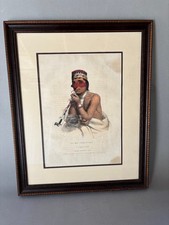 Superb Original 1836 Print Litho Wa-Em-Boesh-Kaa Chippeway Chief = E C Biddle picture