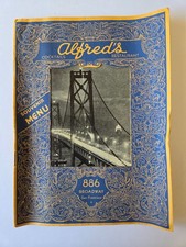 Vintage Original 1953 Alfred's Restaurant San Francisco Souvenir Menu Postcard picture