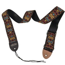 Vtg 60s/70s Bobby Lee No-Mishap Guitar Strap Bohemian Geometric Made in USA picture