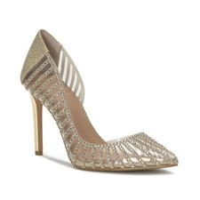 Women's I.N.C. International Concepts Kenjay d'Orsay Pumps Gold Caged picture