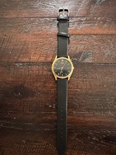 Vintage Seiko SQ 5Y22-8060 Quartz Black Dial Gold Tone Date Men’s Watch Running picture