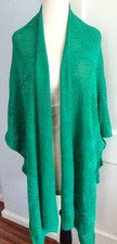 Lane Bryant NEW Solid Green Pointelle Knit Open Cover-up Kimono Lightweight Top picture