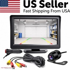 Car Rear View Backup Camera Reverse Parking Night Vision and 4.3